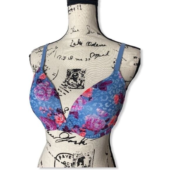 Victoria’s Secret PINK SZ 34D lightly lined floral bra - Picture 2 of 3